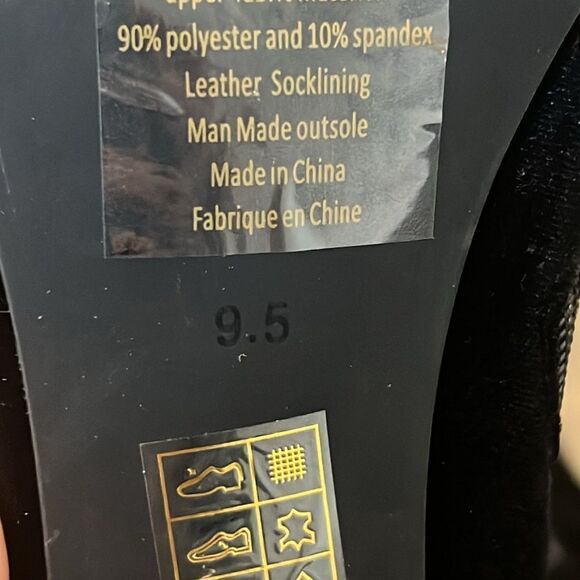 Jeffrey Campbell FLORETTE Black Crushed Velvet Stiletto Ankle Boots Flower 9.5 - Picture 9 of 9